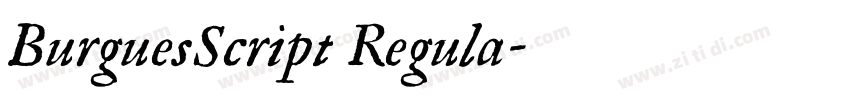 BurguesScript Regula字体转换